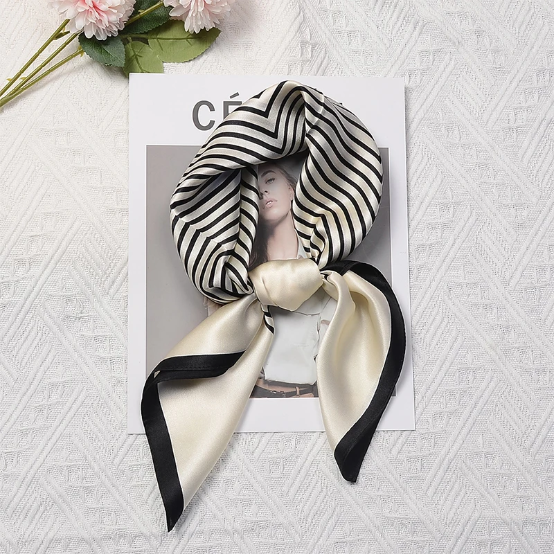 New Style High Quality Fashion 68*68cm 12mm Mulberry Silk Square Scarf Designer Silk Scarf Famous Brands