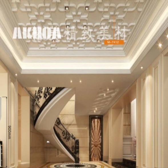 wholesale Silver and Golden polyurethane ceiling medallion for modern house decoration