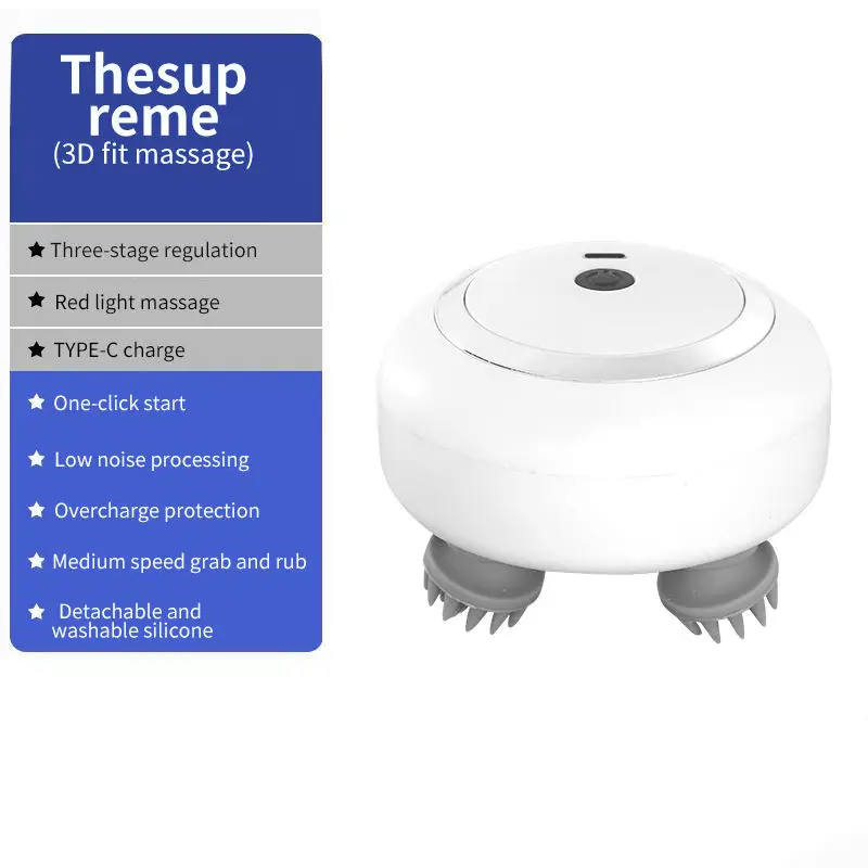 Electric Vibrating Hand Held Electric Octopus Head Scalp Massage Stimulator Brash Head Massager Machine