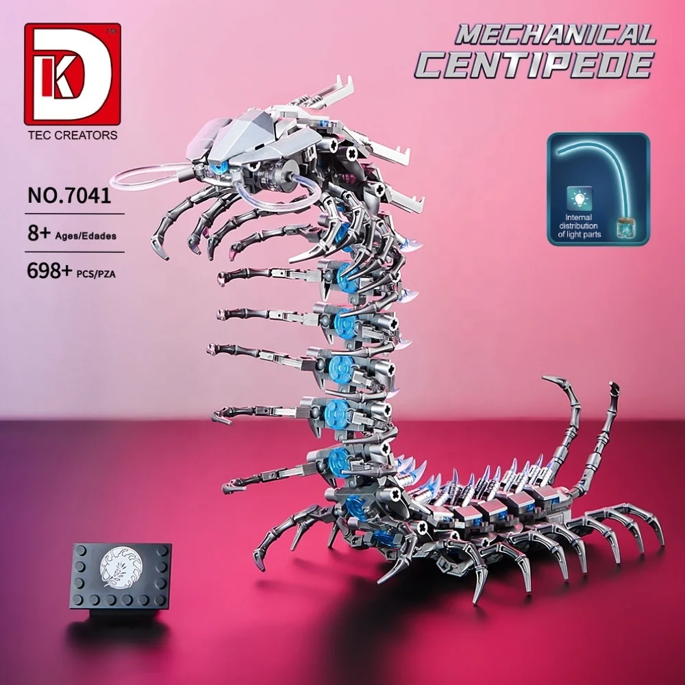 Hot Sale Mechanical Centipede Building Set 698 Pieces Blocks Model Construction Educational Toys For Room Decor Kids Gift