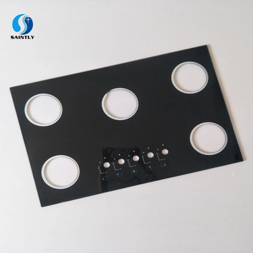 Flower pattern silk screen Printed Gas Stove Panel Glass Heat Resistant Induction Cooker Tempered Glass