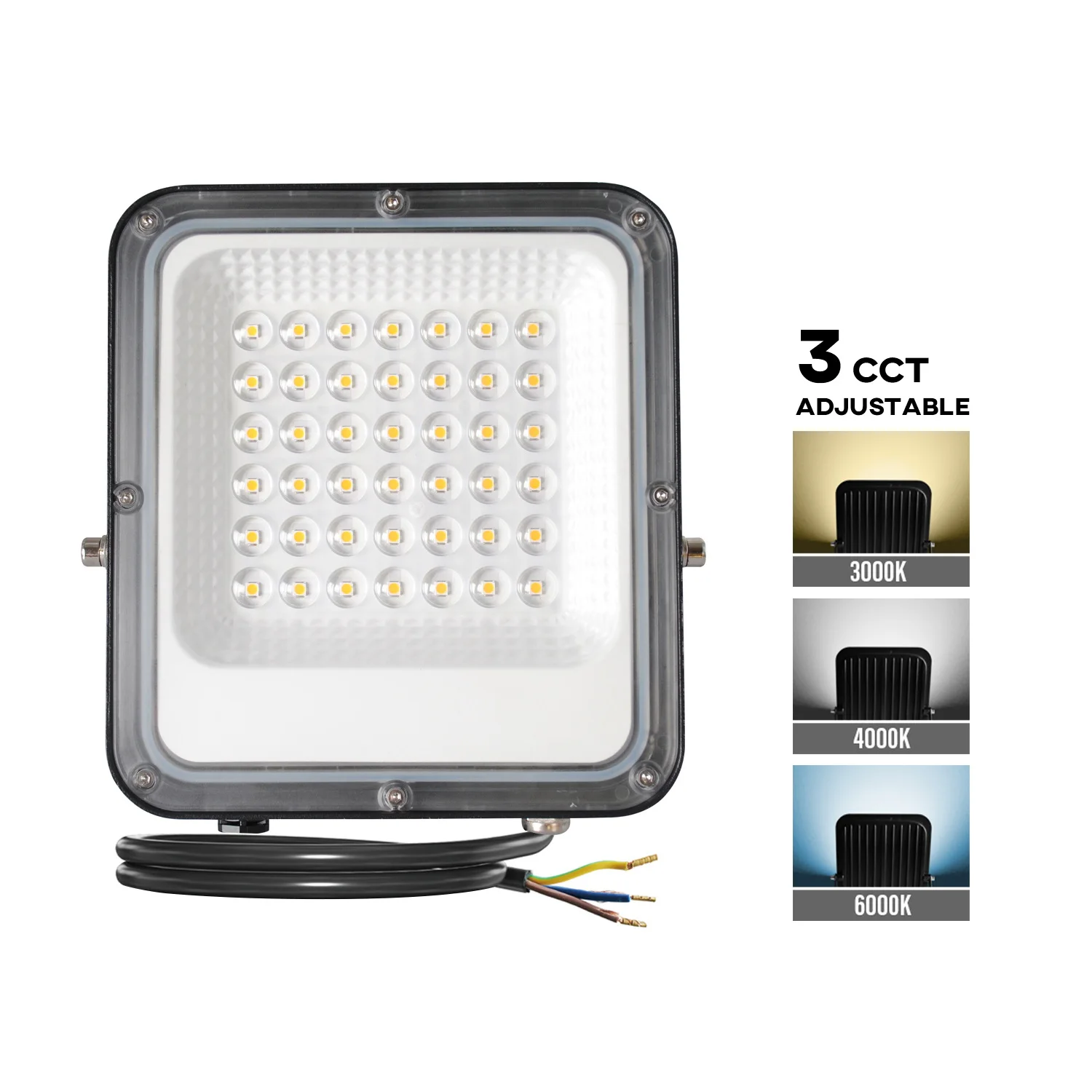 3000K 4000K 6000K adjustable Led flood light 100W reflectors outdoor projector lamp Waterproof IP65 led floodlight