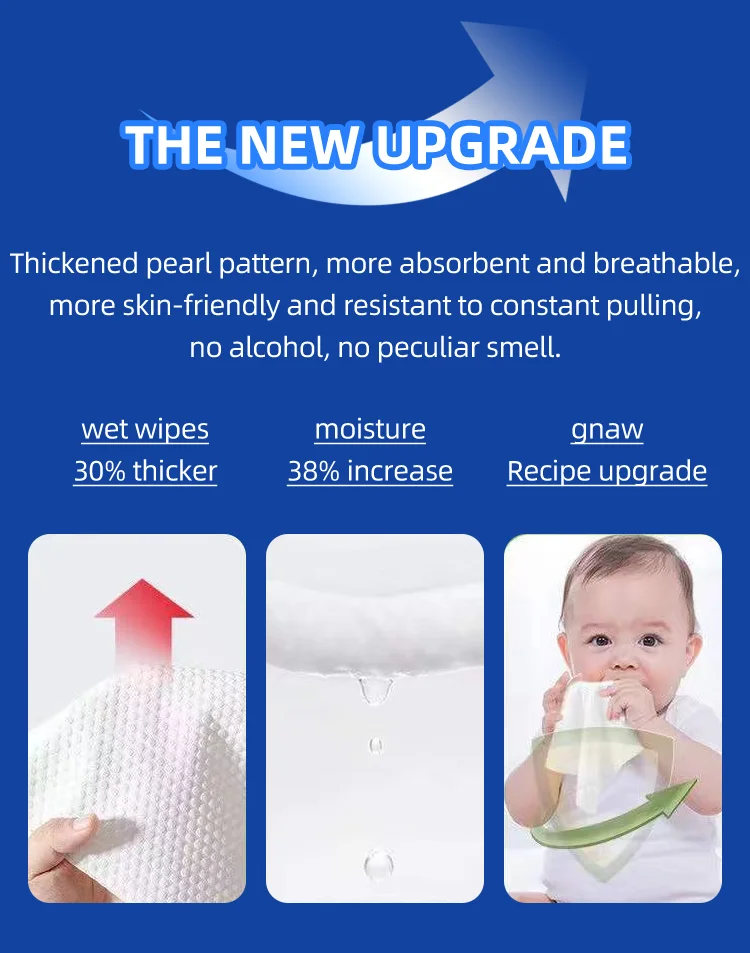 100% Bamboo Natural Fabric Biodegradable baby wet wipes organic baby wipes/freshable Face Tissues