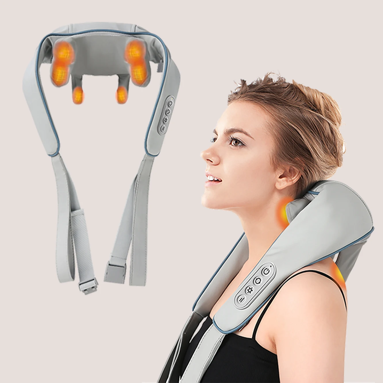neck shiatsu music body 4d roller massage shiatsu professional neck massager neck and shoulder massage belt