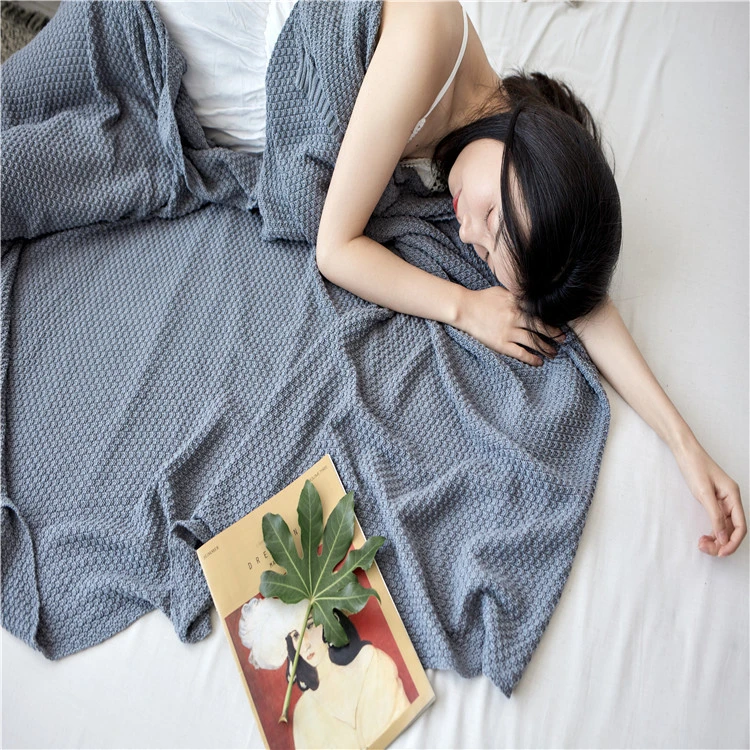 Wholesale New Design 100% Cotton Baby Knitted Blanket