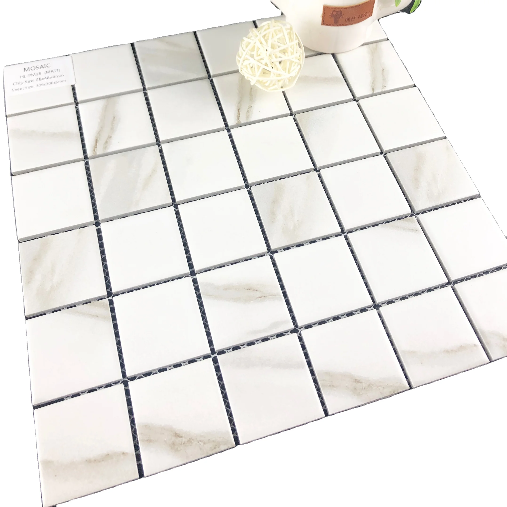 Gold Carrara Marble Look Mosaic Tile For Interior Wall Decorations Bathroom Kitchen Carrara Mosaic