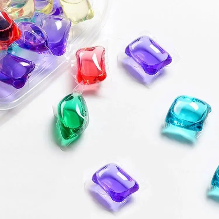 Wholesale OEM 15g (3in1) Multi-function liquid laundry detergent pods laundry washing capsules with Fabric softener