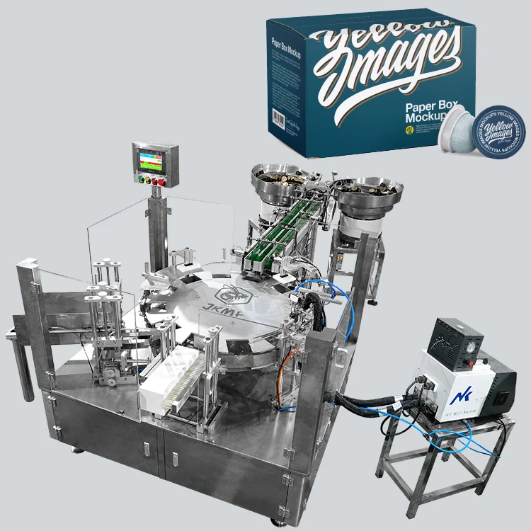 JKMF Automatic Counting Filling In Carton Packing Machine 8 10 20pcs Sachets Coffee Capsule Box Cartoning Machine