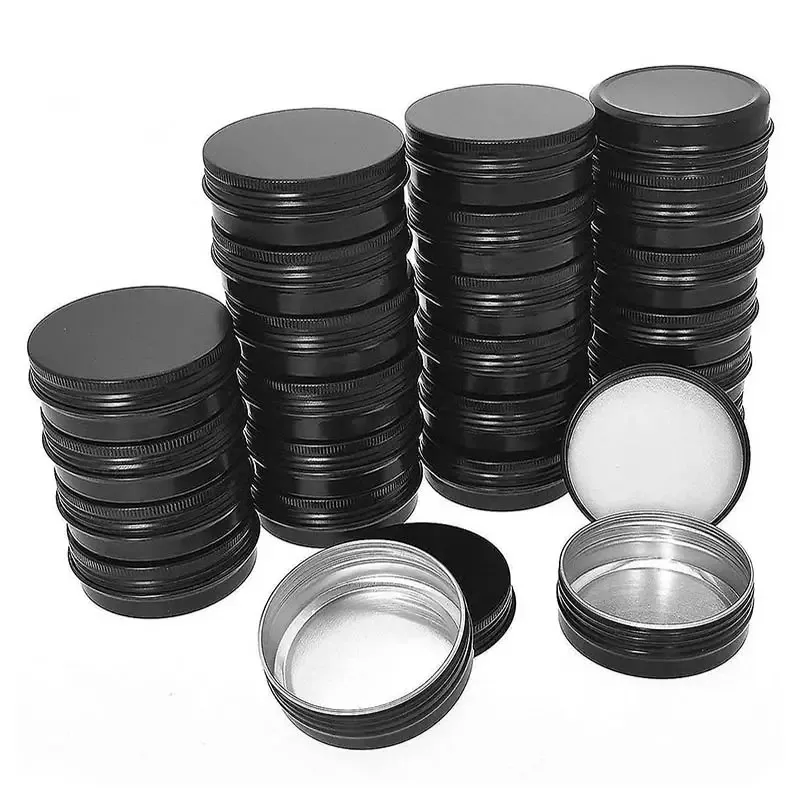 Wholesale aluminium shallow tin case twist lid tin can with screw top