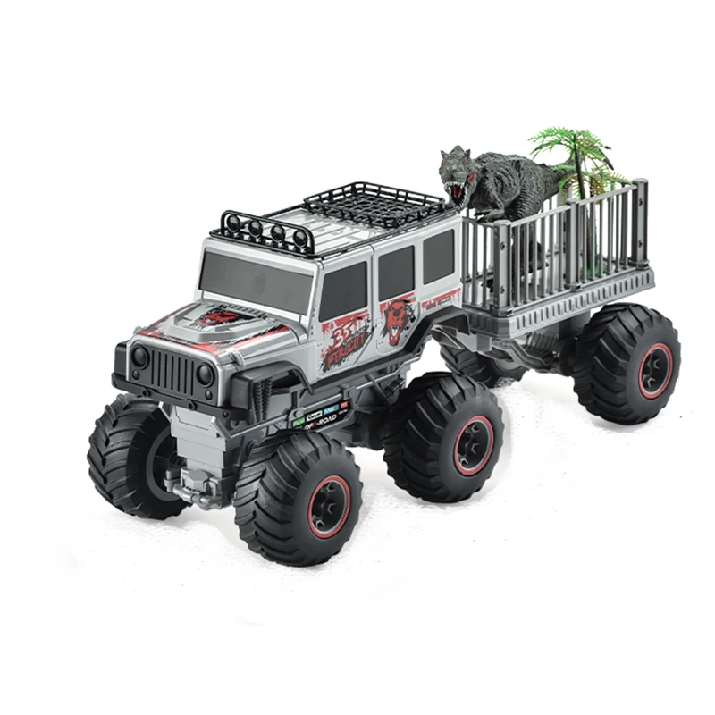Qilong Toys Rc Big Wheel Off-Road Vehicle Remote Control Monster Stunt Truck With Tow Bar 2.4g Radio Control Car Toys For Kids