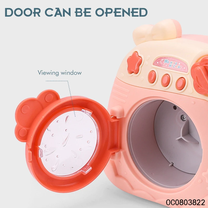 B/O Pretend play miniature washing machine home appliances toys for kidsgirls
