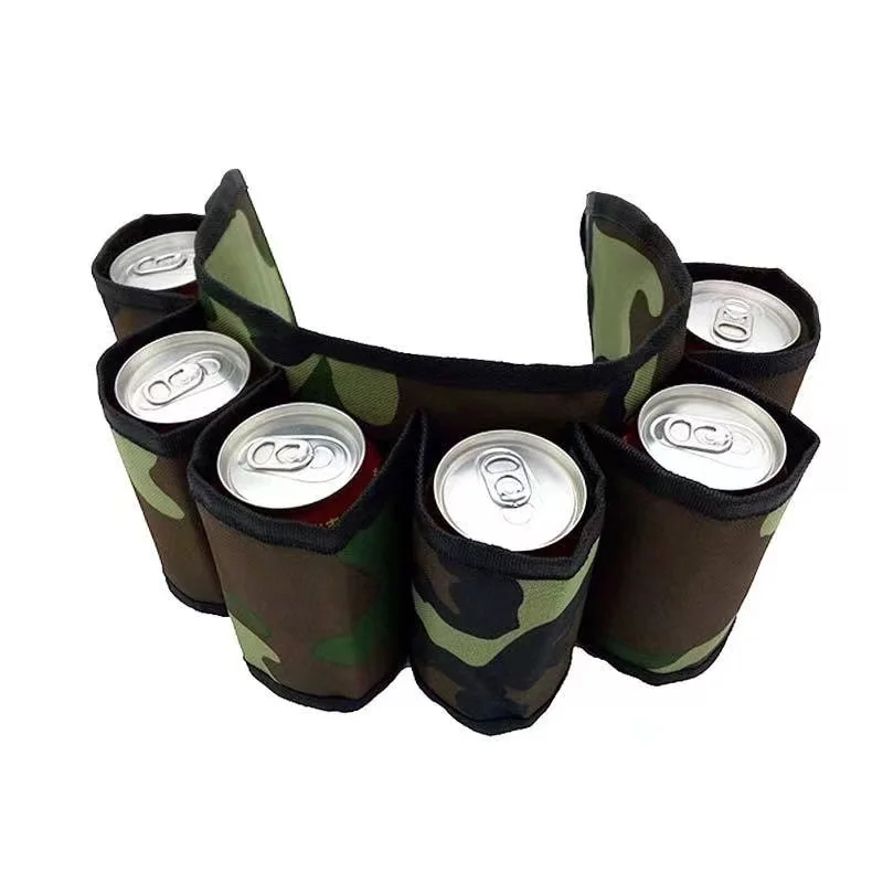 Factory Direct 6 Pack Holster Can Cooler Beer Waist Bag Holder Full Color Washable Beer Belt Storage Bag Pack tool