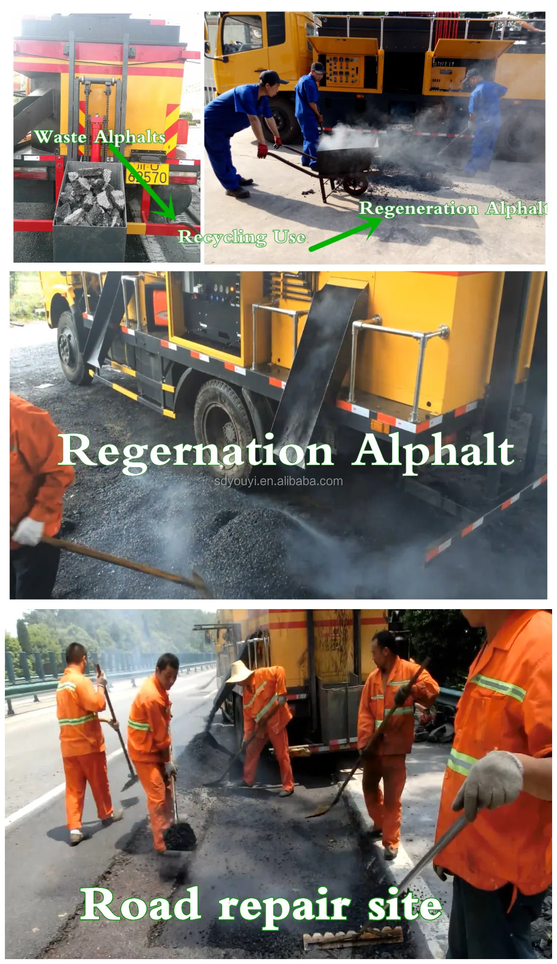 YOUYI Asphalt concrete mixer multi-function Intelligent operation Pavement potholes filling