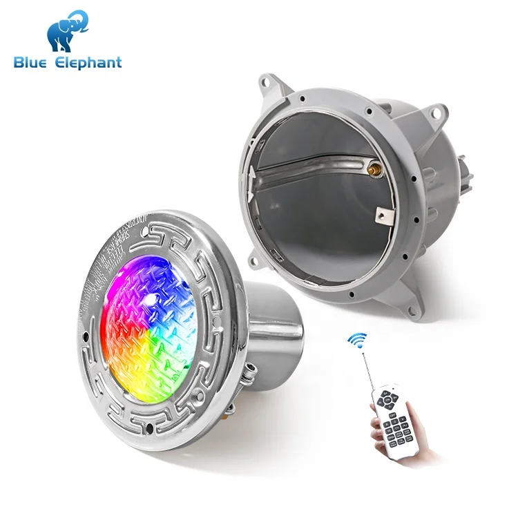 Cable Length Customized 100Ft Underwater Recessed Pool Light Stainless Steel Dia 6Inch Led Spa Light With Remote