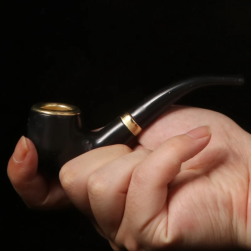 Resin Smoking Pipe Classic Tobacco Pipe Wholesale Handmade Plastic Tobacco Tube Display Smoke Shop Smoking Accessories