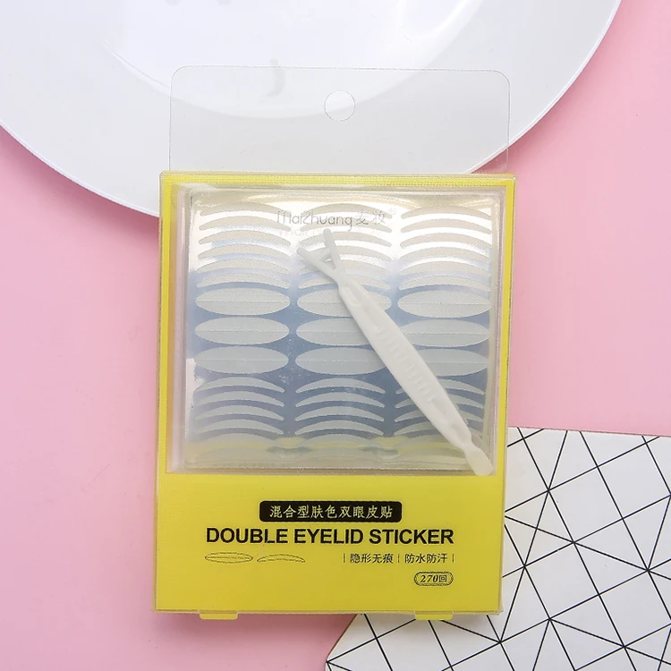 Hot factory   fast shipping stock waterproof sweatproof  Eyelid Stickers  Invicible Fiber Double Eyelid Tape Sticker Strip Z551