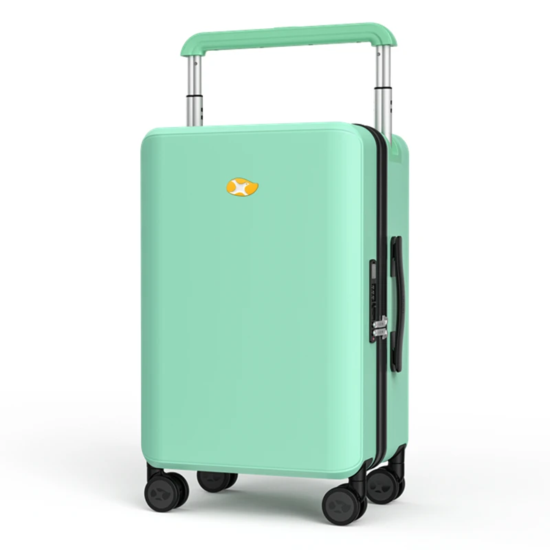 Multicolor 100% PC Hard Shell Business Luggage With Double Row Silent Universal Wheels USB Charging Trolley Suitcase