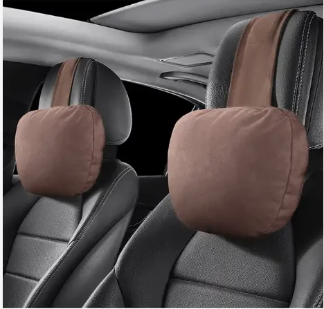 WHOLESALE SOFT CAR HEADREST NECK PILLOW SET CAR SEAT WAIST CUSHION FOR  AUTO SEAT UNIVERSAL SUEDE CAR ACCESSORIES