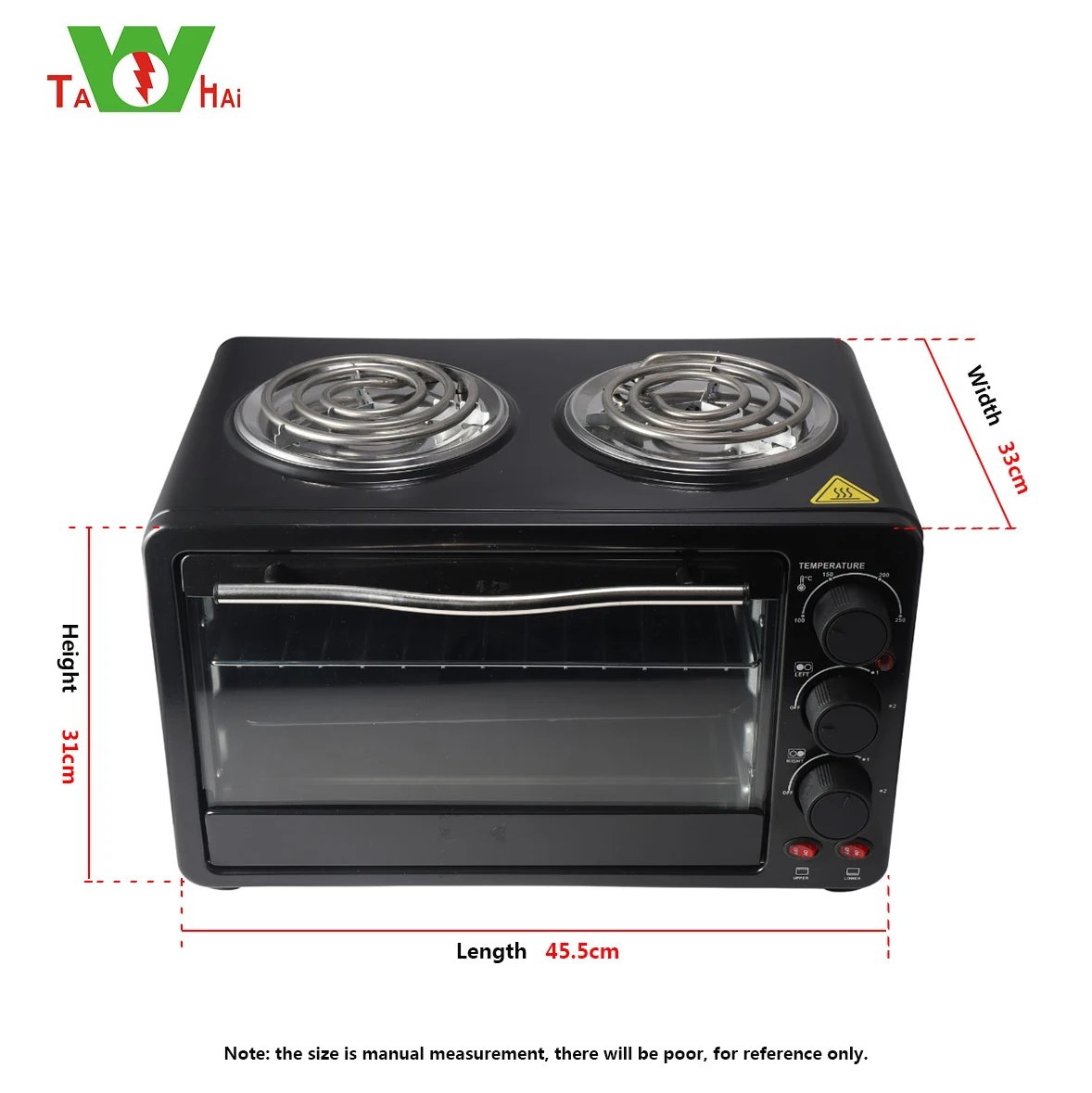 Mechanical Timer Control mini portable electric stove oven home baking toaster mini electric oven with hot plate