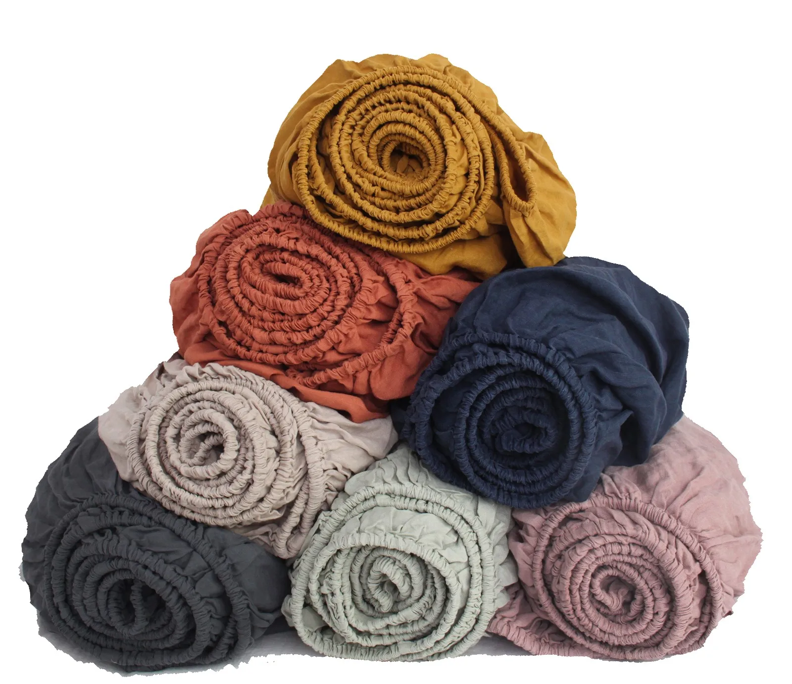 Custom Hemp cotton blend fabric bedding set Luxury natural fabric hemp bedsheet duvet cover OEKO-TEX