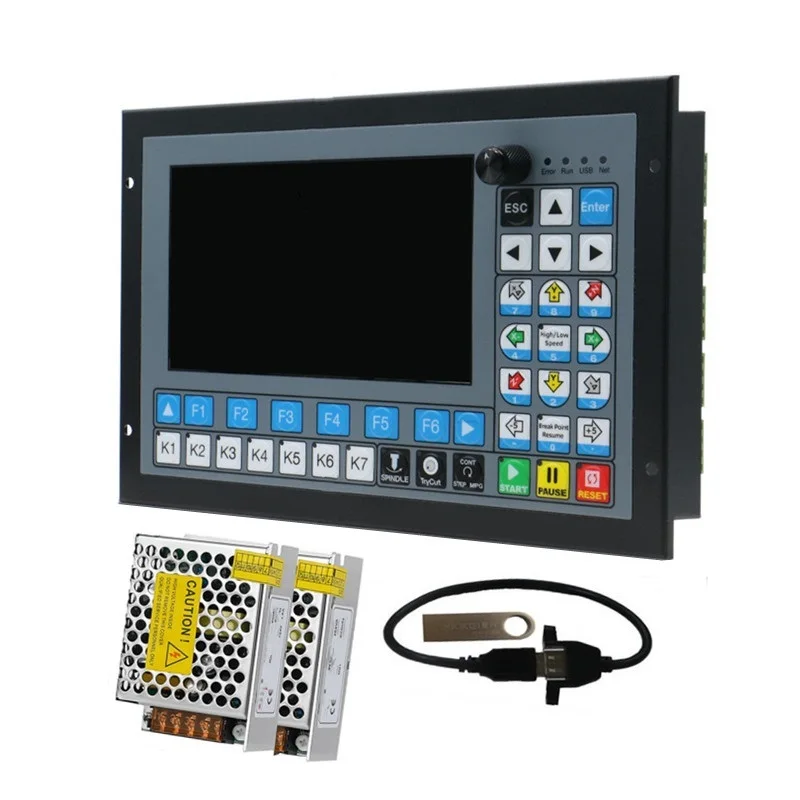 DDCS Expert CNC Controller 3~5 Axes CNC Motion Control System Kit With ATC Function + Switching Power Supply for Milling Machine