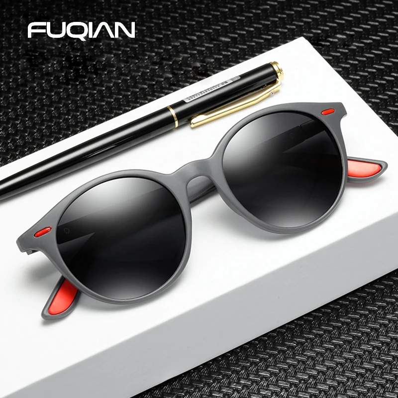  FUQIAN классический бренд gafas de sol круглые стеклянные солнечные очки Супер Горячие lentes para hombres продвижение