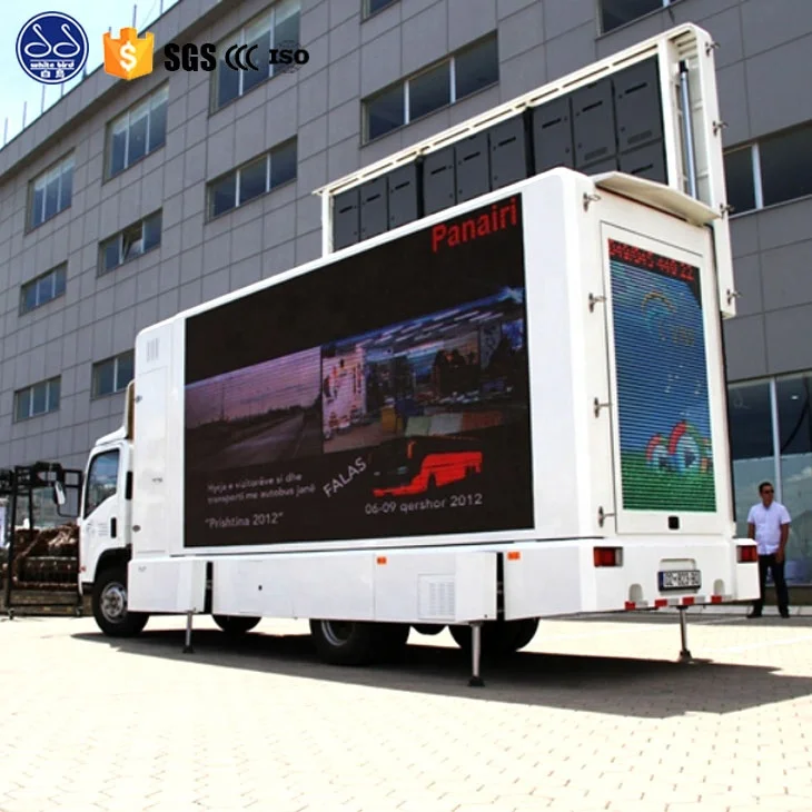 dongfeng  4x2 P6 video showing LED screen Mobile advertising vehicle truck for sales