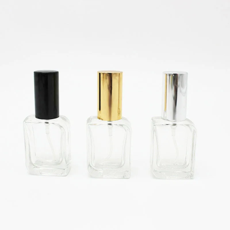 Mini 10ml mold made thick perfume glass bottle with mist pump sprayer