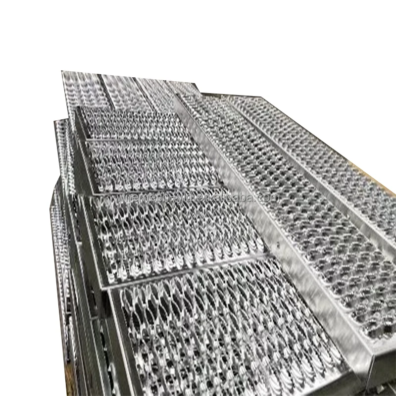 Punched Hole aluminum anti skid Serrated walkway Grip Strut perforated plank grating