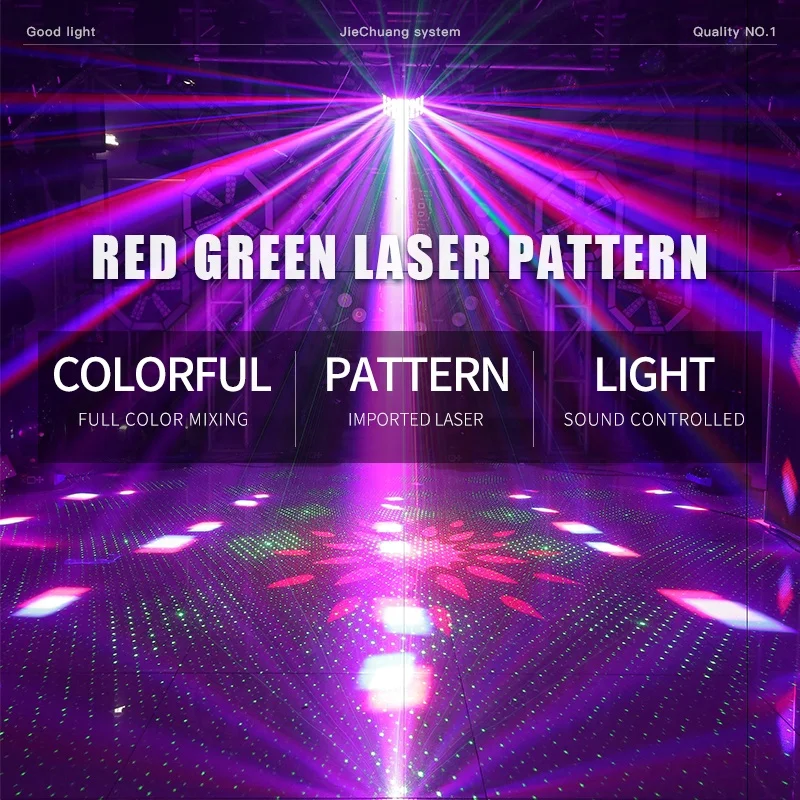 Remote Control 4 Layer Rgbw Led Beam Derby Lights Fury Led Effect Laser Stage Light Party Disco Laser Light