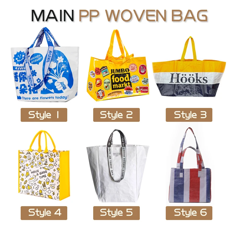 Wanli Customized Printing logo Waterproof Eco Friendly Reusable Grocery Folding Shopping Bag Rpet pp Laminated Woven Bag