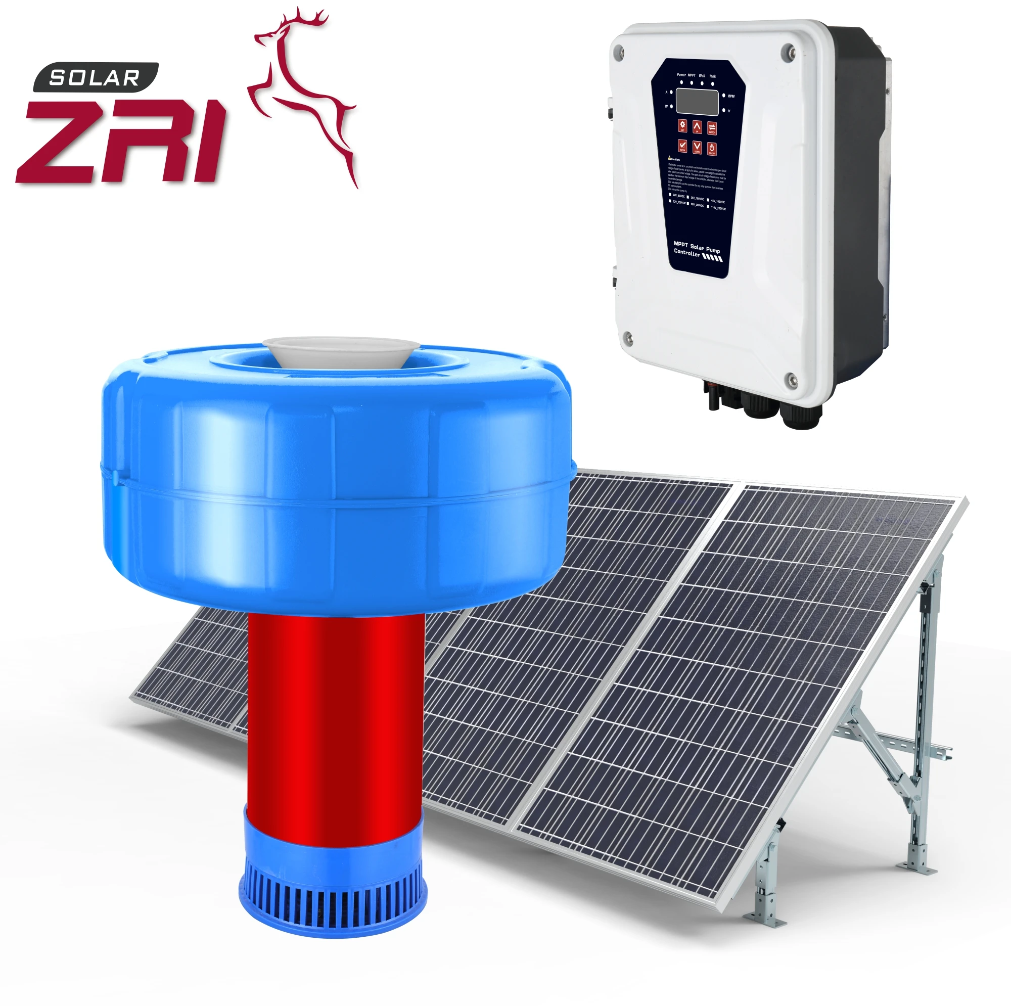 AC/DC Гибридный 1HP солнечный DC кислородный аэратор для пруда