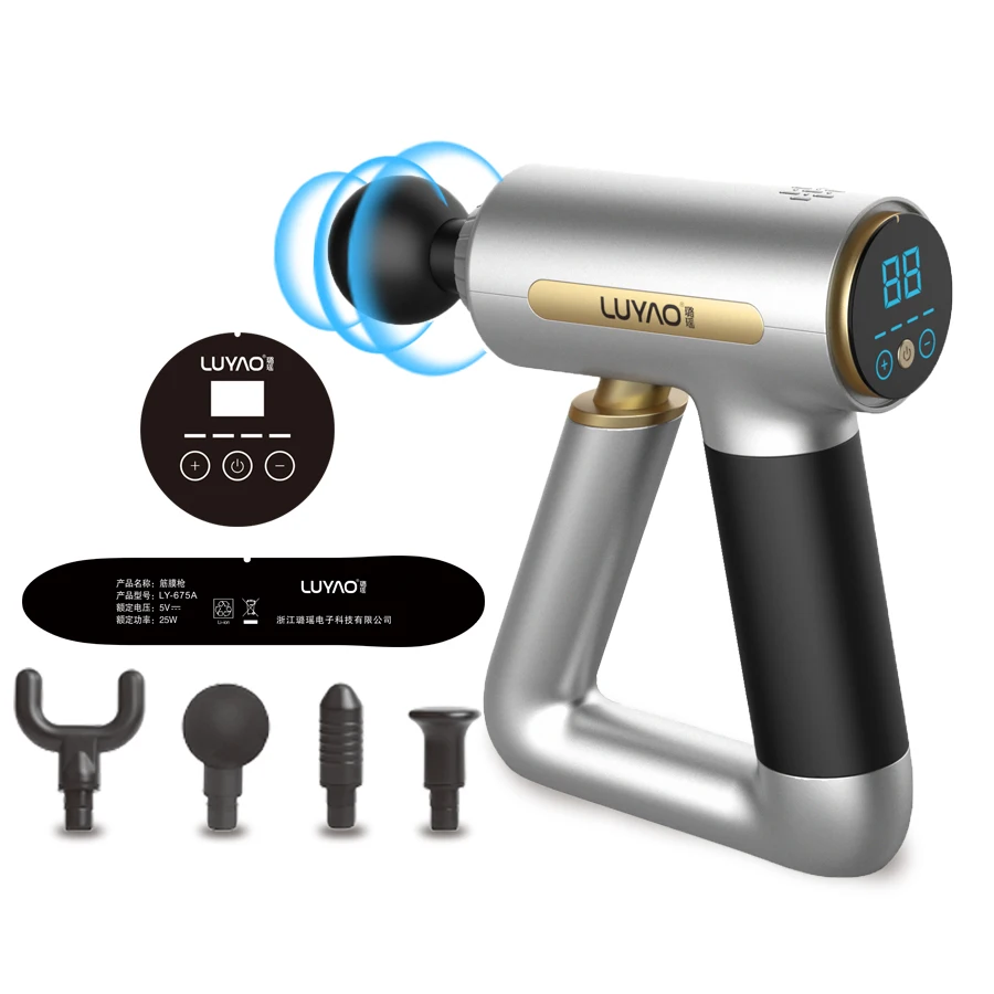 Luyao triangle body massager machine vibrating screen dc brushless motor controller massage gun