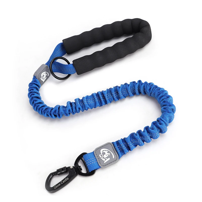 Custom Logo Name Adjustable Multi-color Available Strong Dog Leash with Reflective Strips Multifunctional Pet Leash