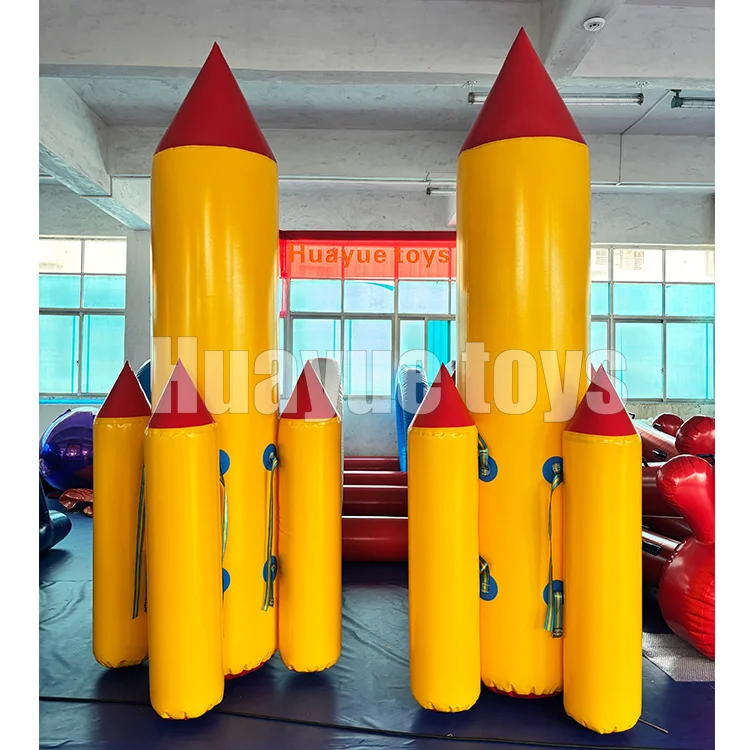 HUAYUE Factory Price Team Building Games Inflatable Rockets Inflatable Fun Games Props for kids and adults outdoor/indoor play