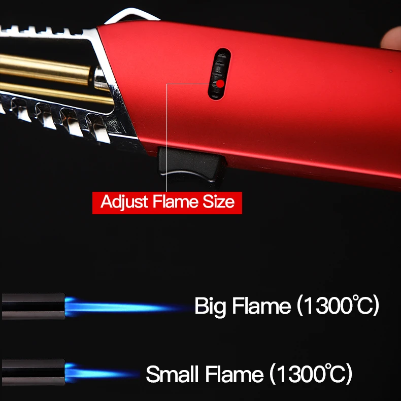 GF-928A good windproof straight flame cooking butane gas torch butane gas lighter for kitchen