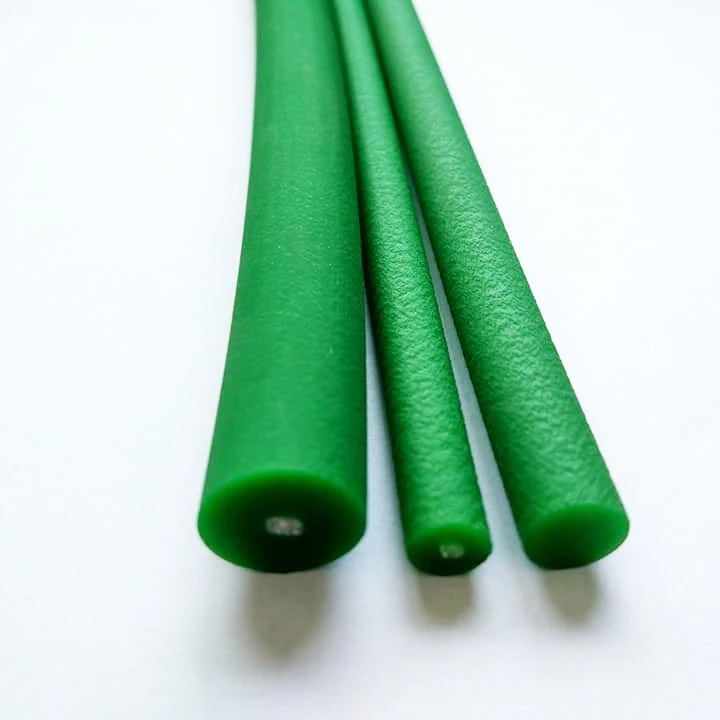 Manufacturer green color Polyurethane V-belt PU super grip belt for transmission