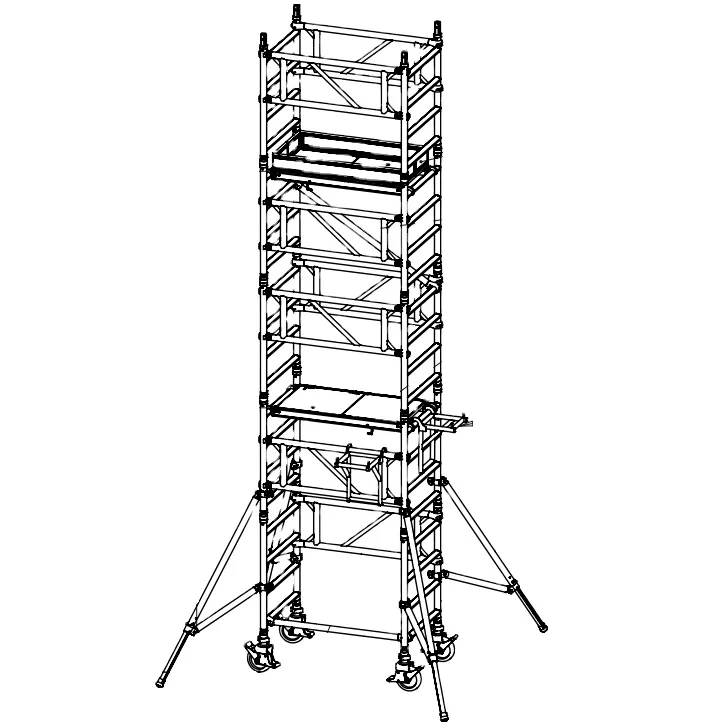 Best seller on Amazon  Aluminum 6061-T6 work platform  rolling scaffold