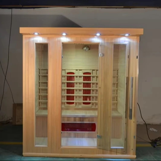 Large Size Indoor Infrared Sauna 4 Person Wood Infrared Sauna Room