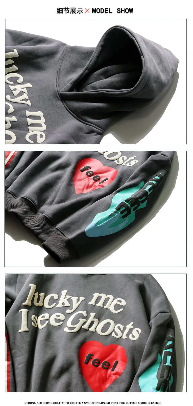 3D Puff Printing Hoodie Custom Puff Print Hoodie Manufacturer for USA Brands Owner