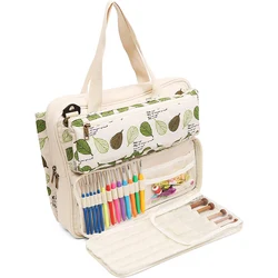 Large Craft Organizer to Store Crocheting & Knitting Supplies Crochet Bag Portable Yarn Storage Knitting Storage Bag