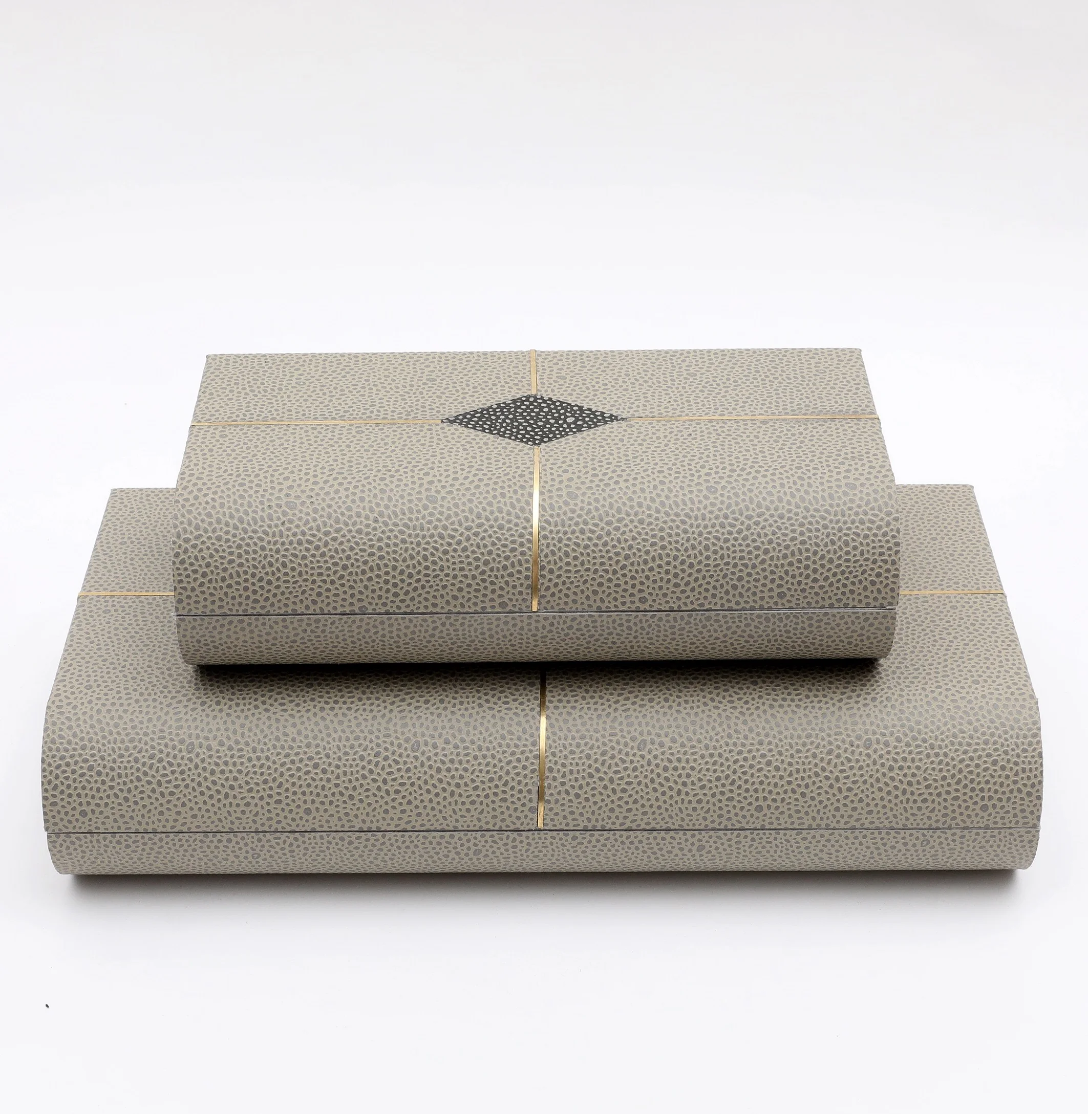 19-318Wholesale Faux Shagreen Leather Decorative Boxes, Storage Boxes Jewelry Organizer, Accessory Organizer