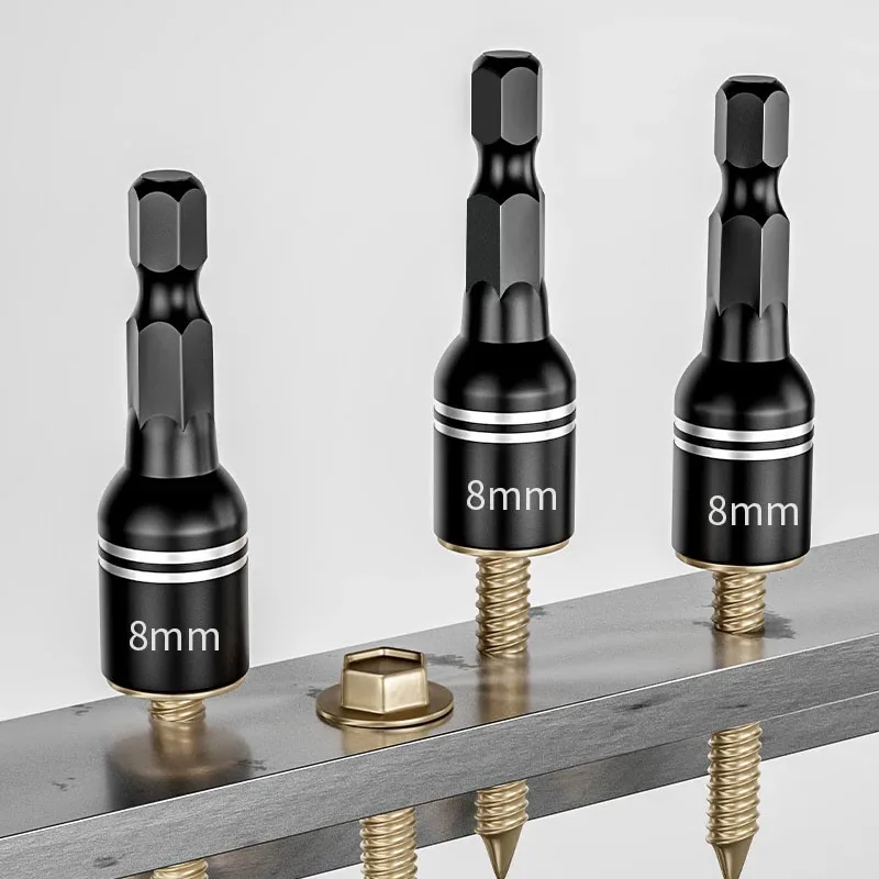 Nut Setters Hex Magnetic 8*48mm Sleeve Adapter Screw Nut Drill Bit screw driver bit power bit