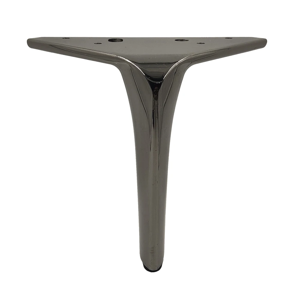 Pinlong Support Sofa Leg Metal Simple Base Sofa Alloy Furniture Feet Cabinet Foot Metal Legs Gun-black For Sofa TV Stand