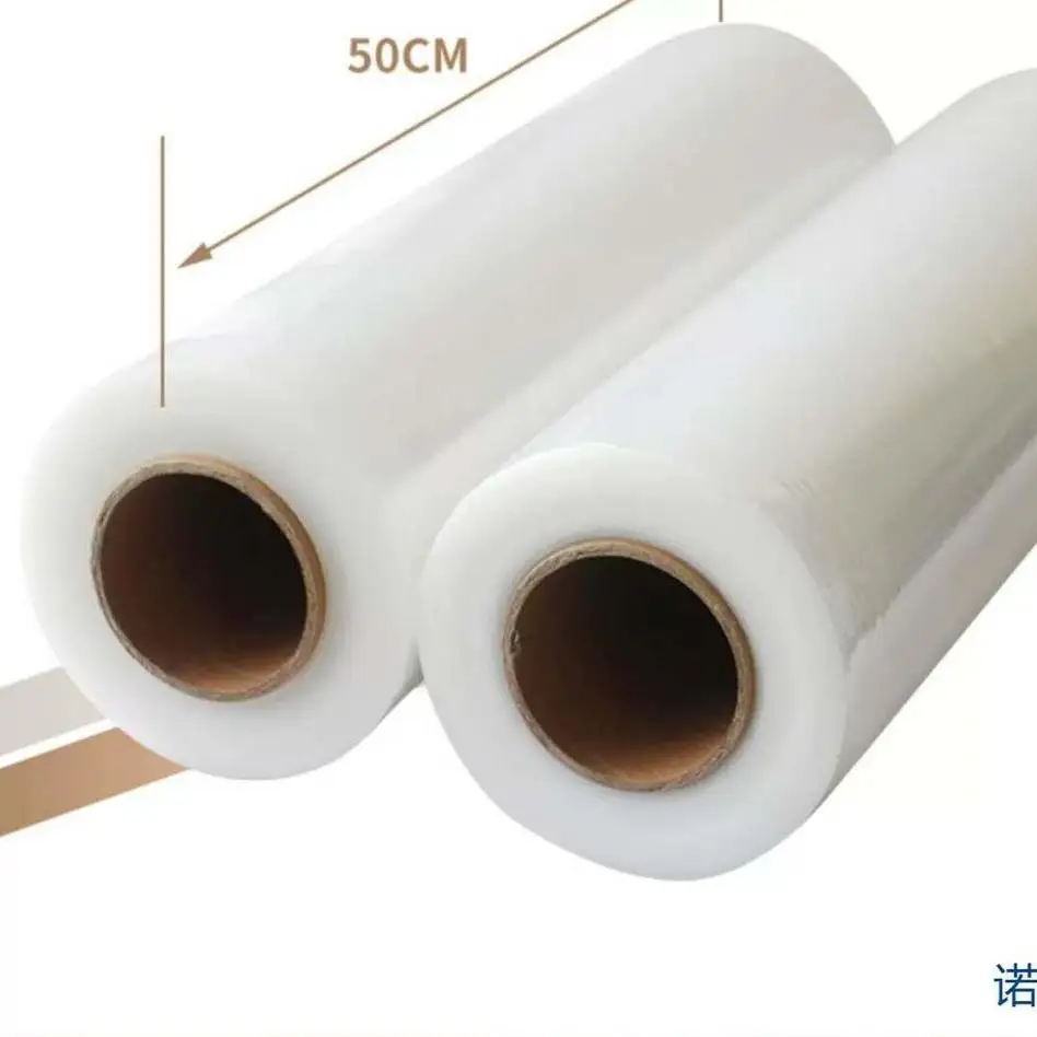 Strong Clear PE Cling Film Rolls Soft Blown Stretch Wrap Packaging Pallets Machine Grade Soft Plastic Stretch Wrap Film