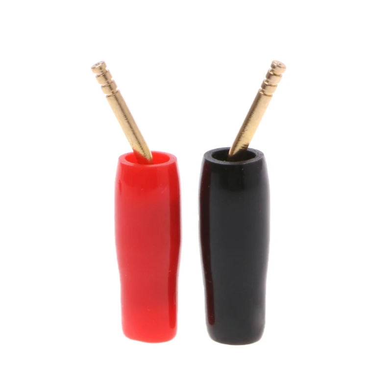 Banana Wire Cable Pin Plug Red+Black 2mm Speaker Connector For Wire Cable Hifi