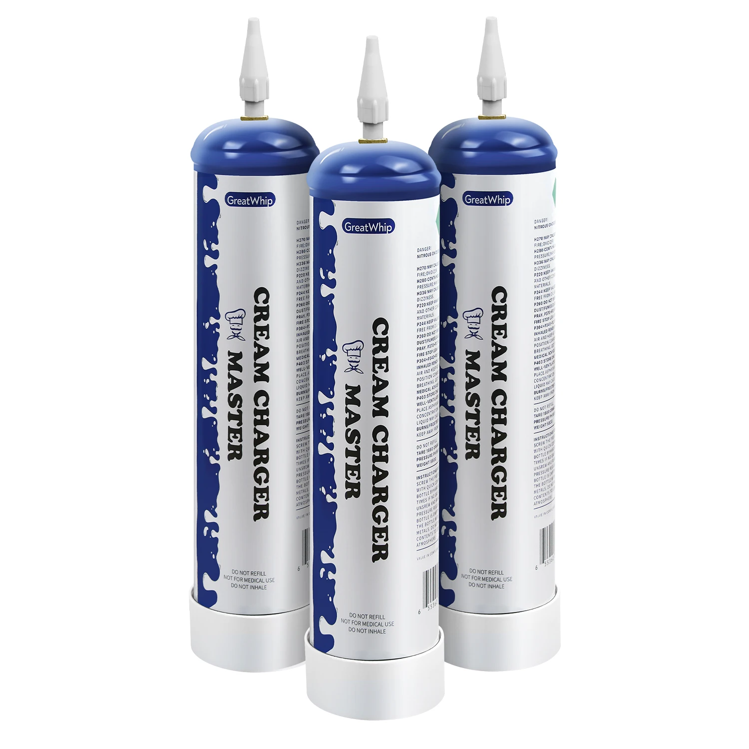 Greatwhip 580G Custom Wholesale N20 Gas Cream Charger 580G Nos Whipped Craem Charger