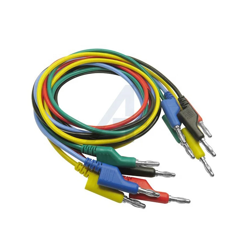 JIALUN test Lead With 4MM Nickel Plated Banana Plug Double-ended Test Lead Cable