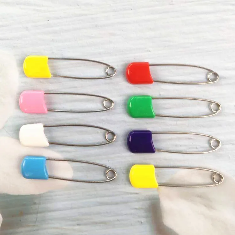 Plastic Head Safety Pins Safety Locking Baby Cloth Diaper Nappy Pins Buckles DIY Needle Pins Sewing Supplies