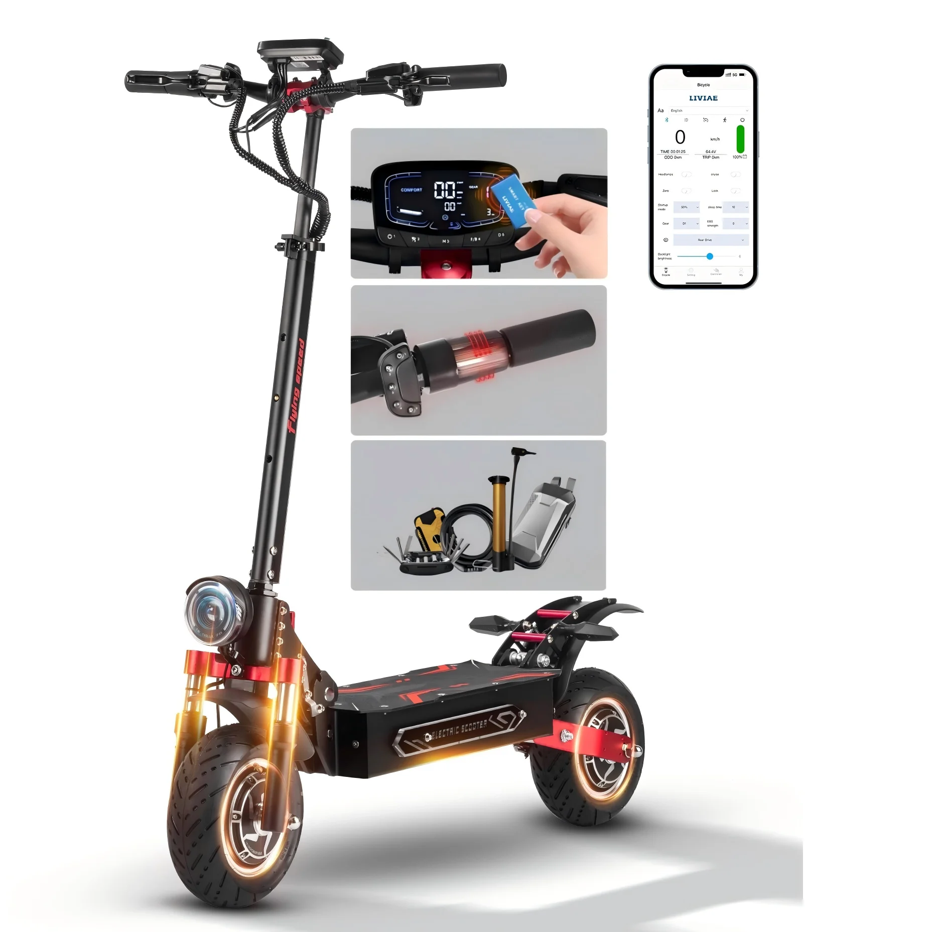 UE USA Warehouse new 3200W dual motor 110km adult electric scooter with seat